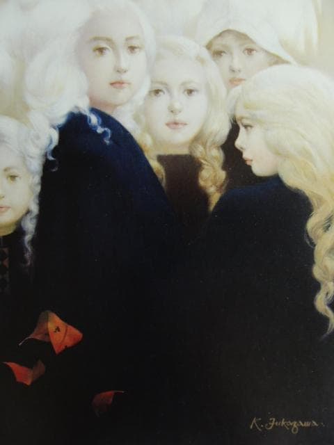 深沢邦朗　「晩秋」、希少画集より、状態良好、新品高級額装付