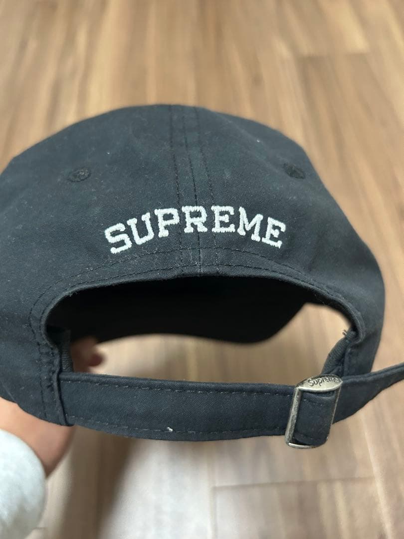Supreme キャップ 黒 Sロゴ