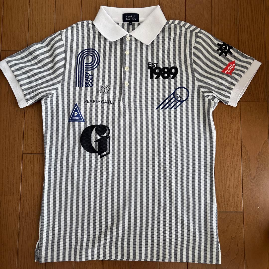 PEARLY GATES ストライプポロシャツ サイズ4