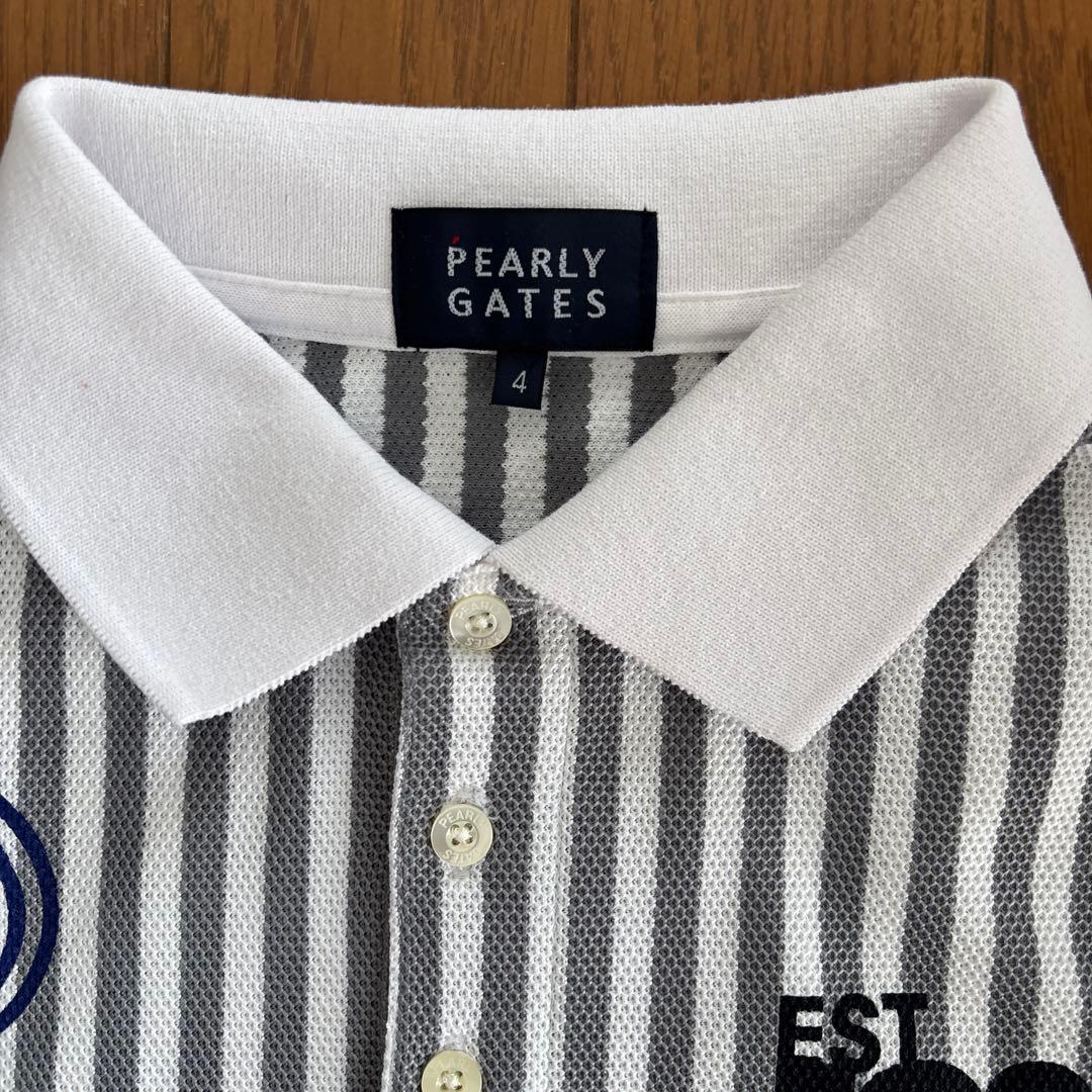 PEARLY GATES ストライプポロシャツ サイズ4