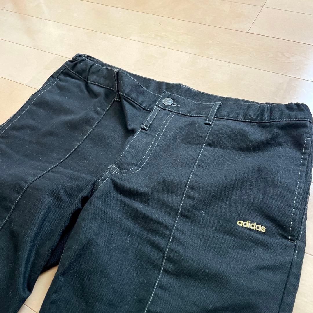 00s！レア！adidas フレア ゴルフパンツ ブラック y2k テック