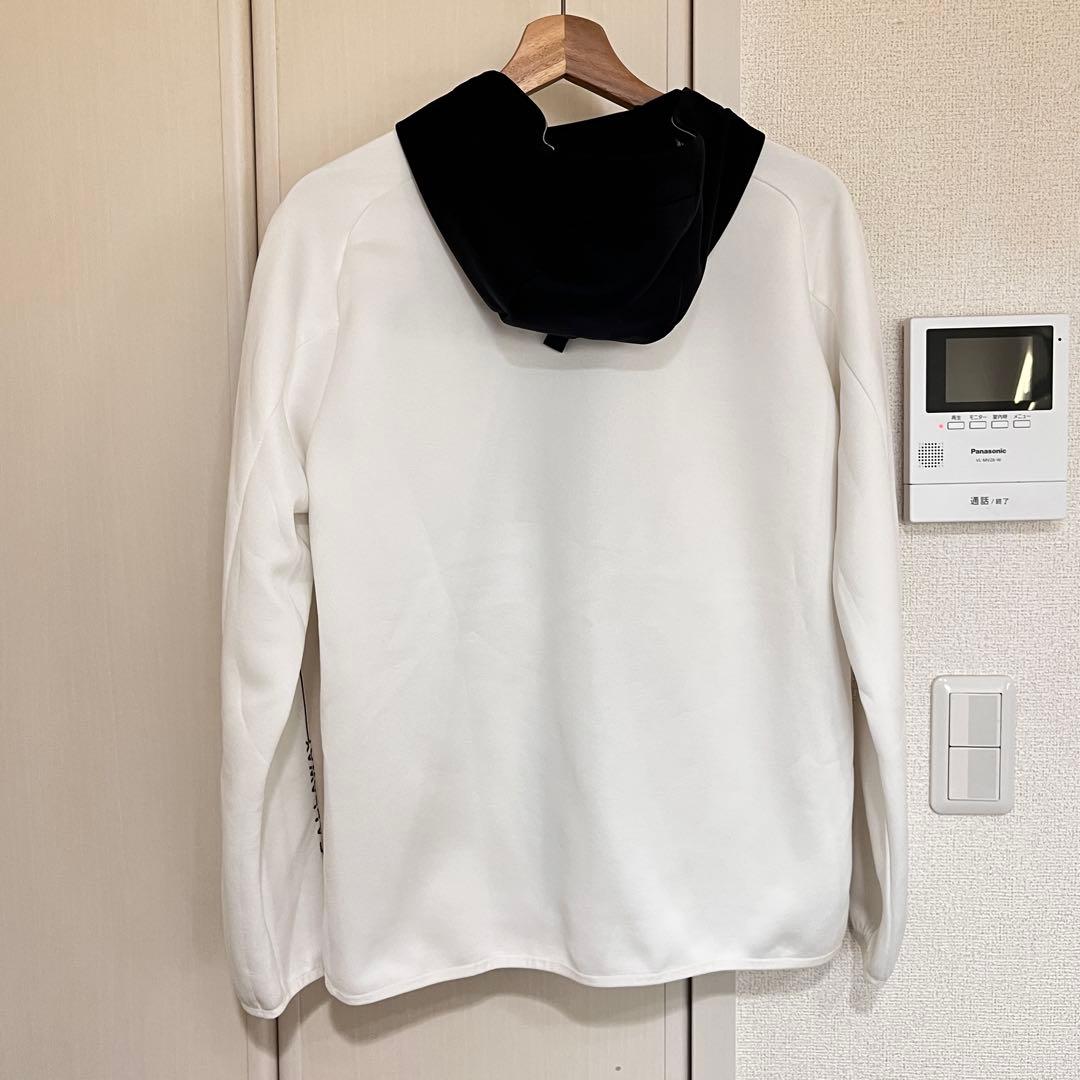 美品　キャロウェイ　M フード付きジャケット　ダブルジップ　ホワイト　ネイビー
