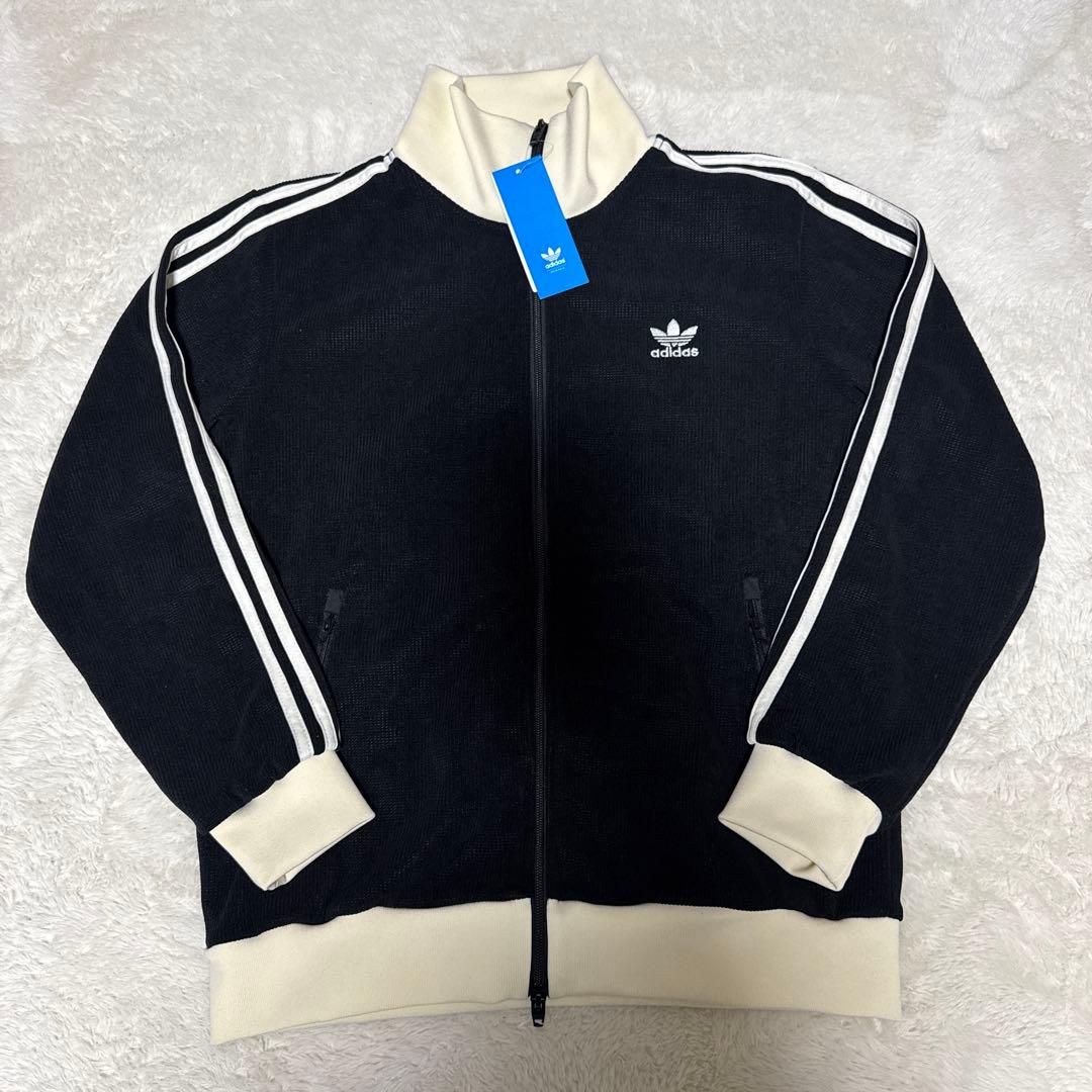 こ*し様 adidas トラックジャケット 黒 アイボリー