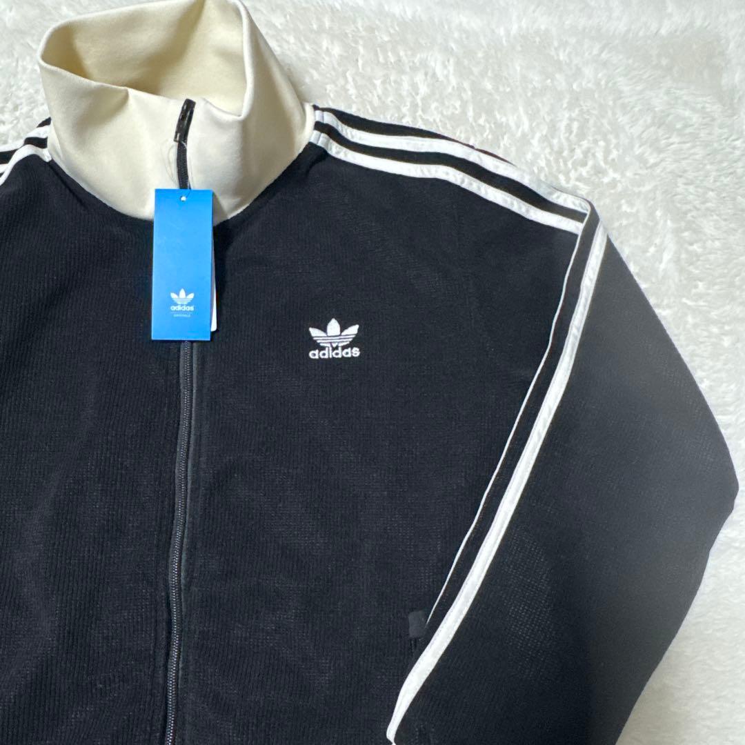 こ*し様 adidas トラックジャケット 黒 アイボリー