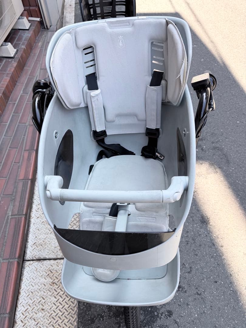 子供乗せ　3人　ブリヂストン　電動アシスト自転車 チャイルドシート付き