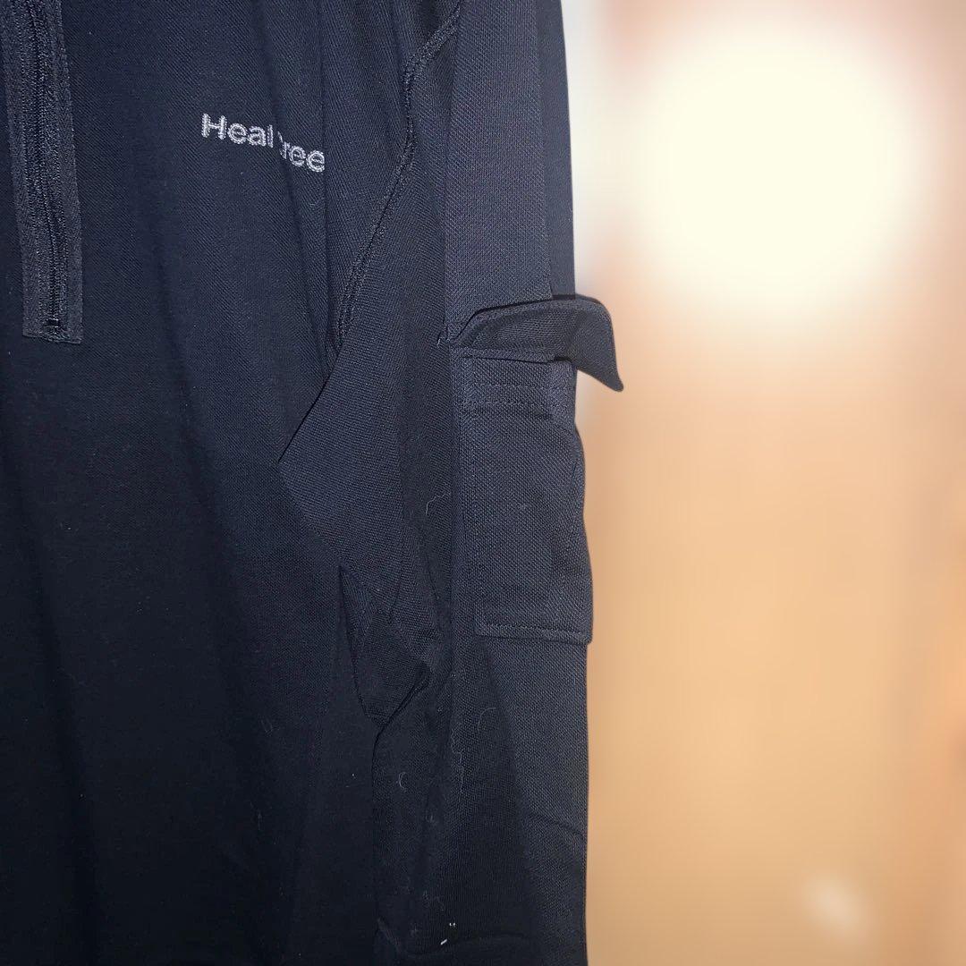 美品　Heal Crack ハーフジップ 長袖シャツ 黒