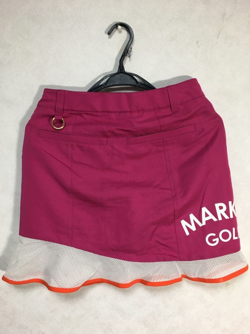 MARK&LONA 一体型ペチパンツ裾メッシュ切替スカート