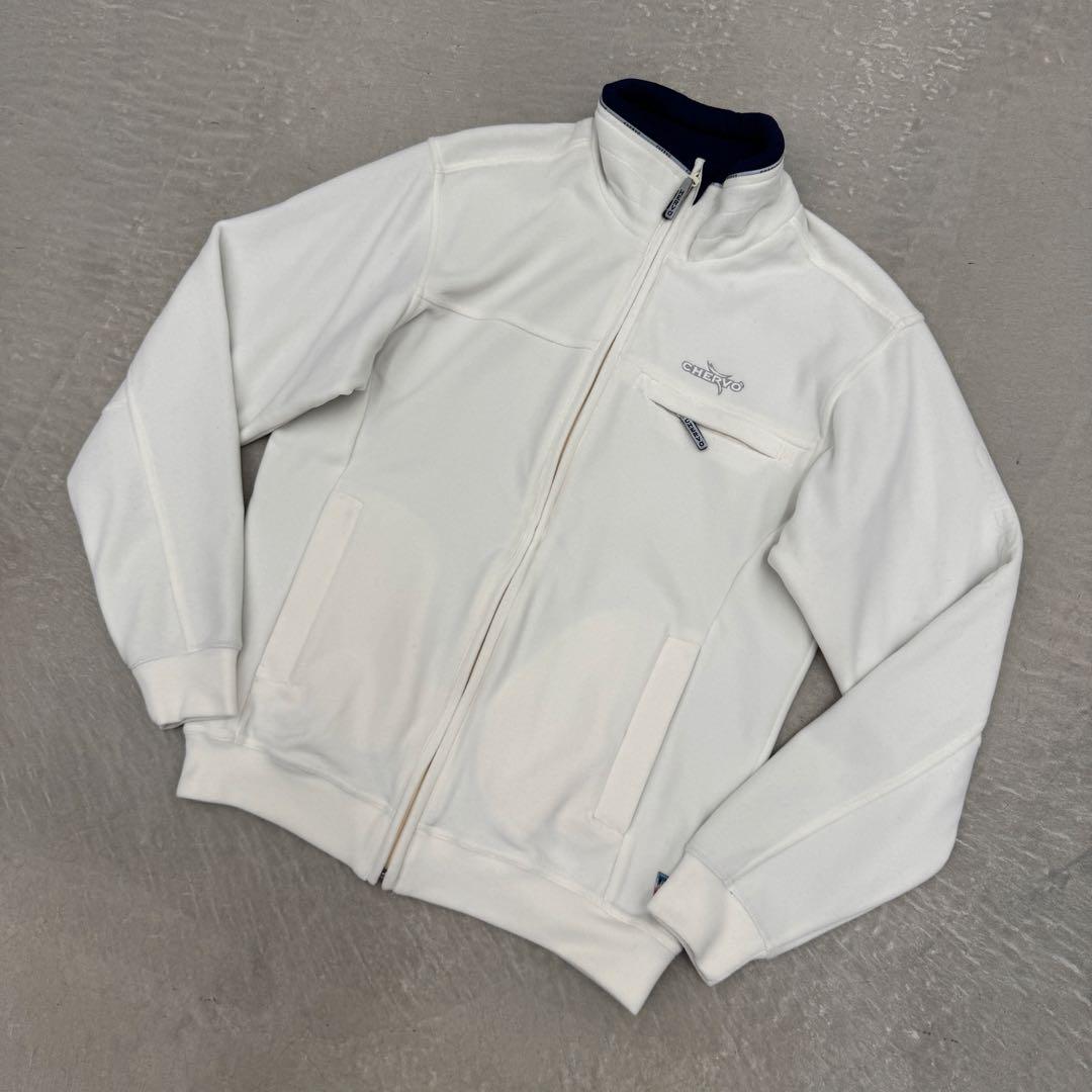 シェルボ CHERVO フリース ジップアップ ポリ ホワイト 44 【美品】