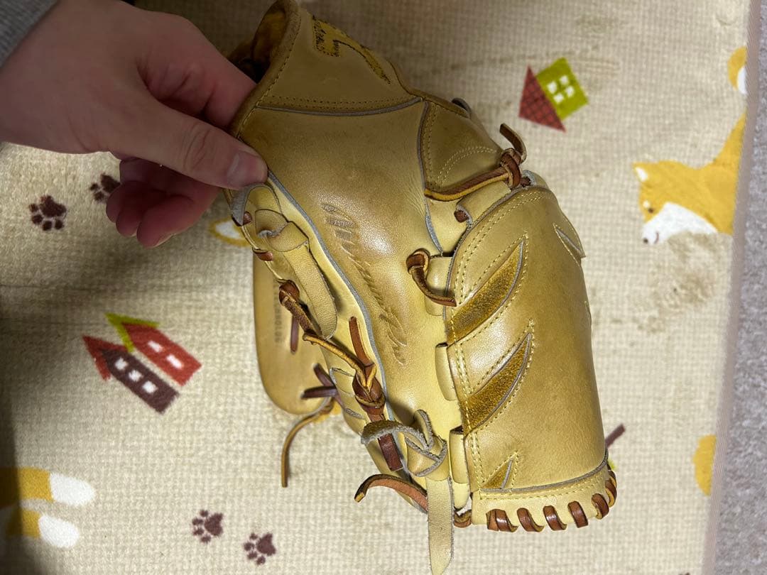 Mizuno Pro 軟式グローブ ベージュ 手袋付き