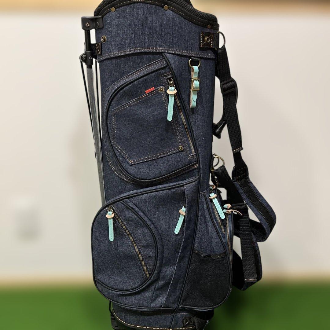 値下【限定カラー】ラヘラ ゴルフ L-510 デニム スタンド キャディバッグ