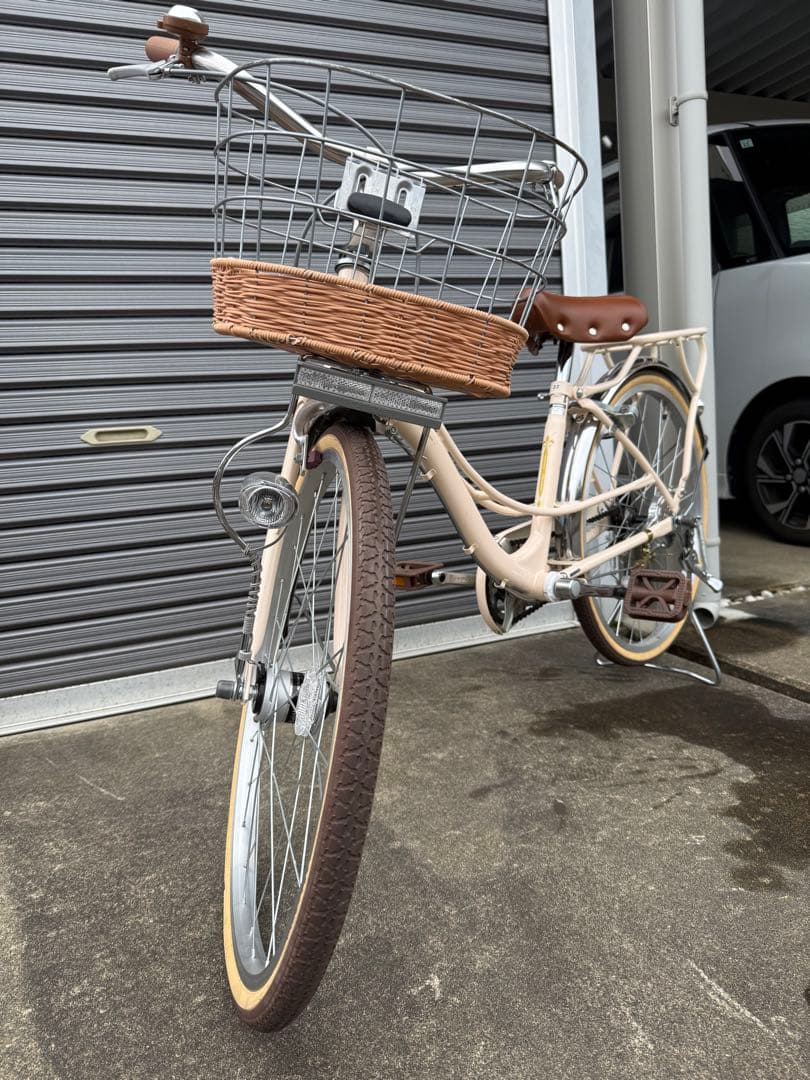 愛知県引き取り　サイクルベースあさひ　22インチ　ベージュ　ガレージ保管品