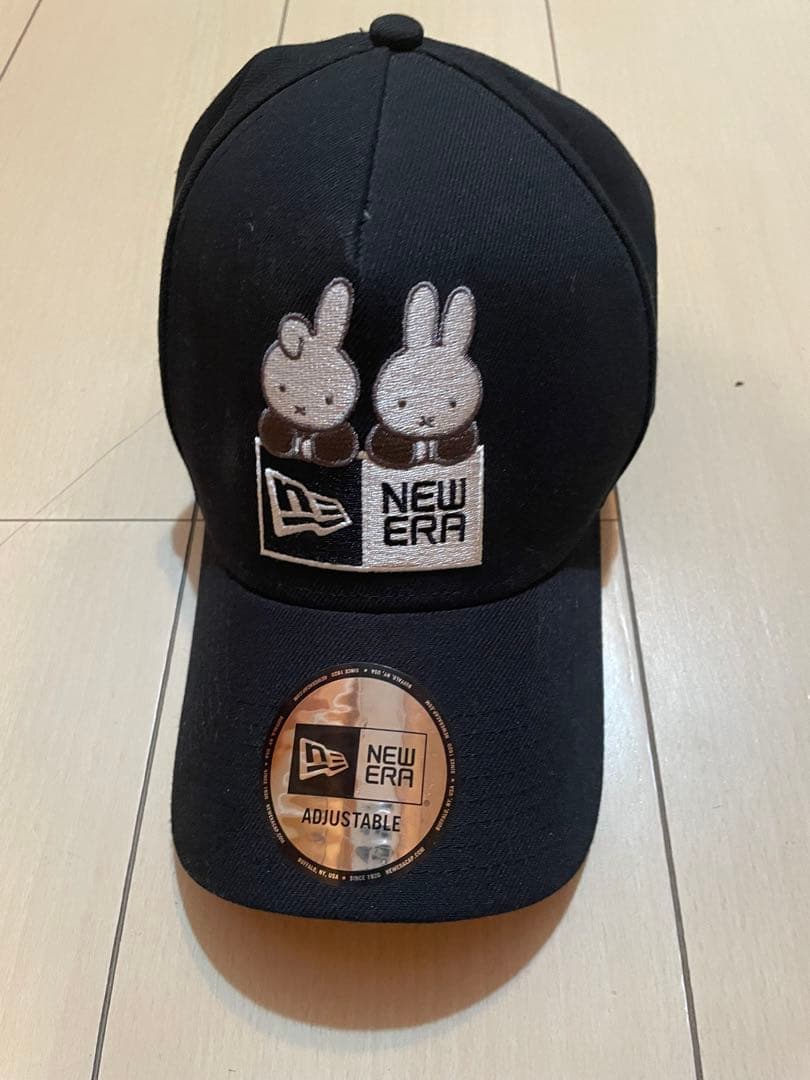 ナ*ェ様 NEW ERA miffy キャップ 黒 アジャスタブル