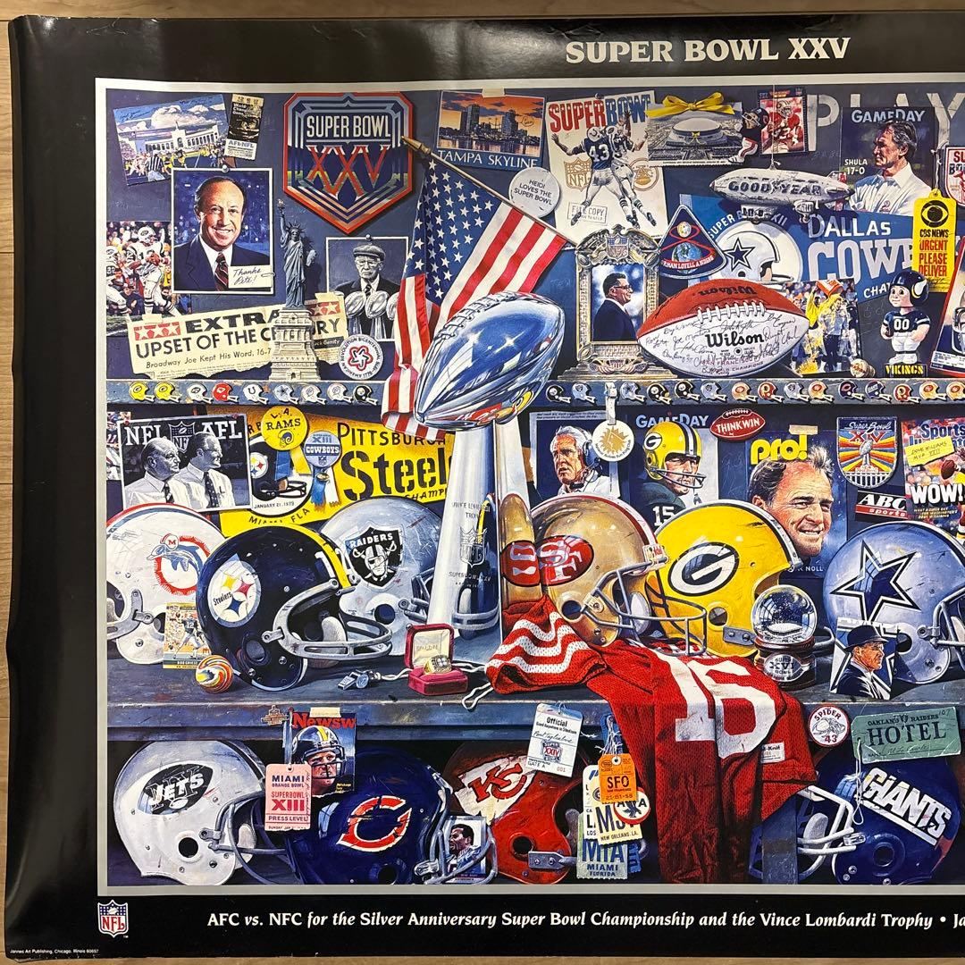 SUPER BOWL XXV 第25回スーパーボウル 記念ポスター