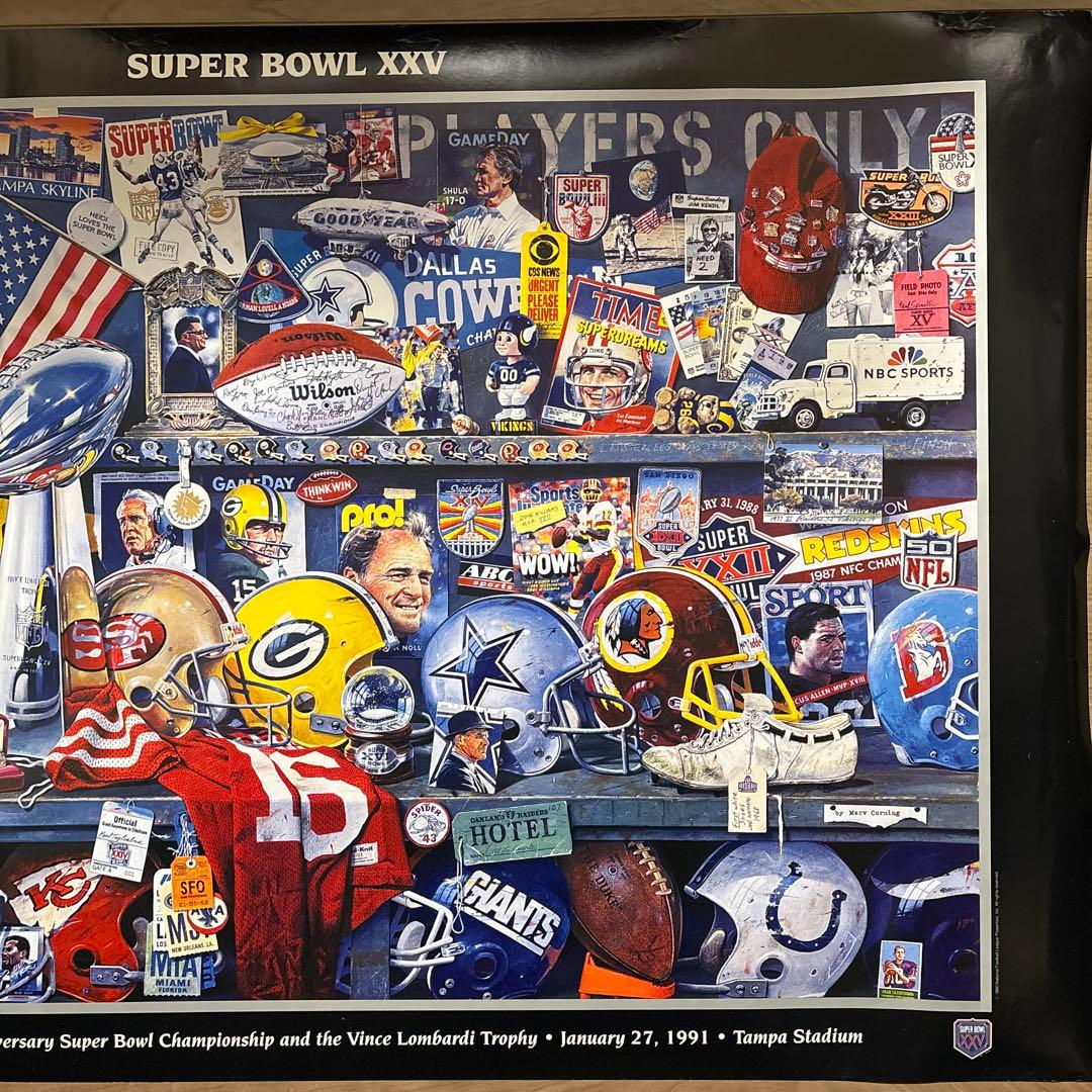 SUPER BOWL XXV 第25回スーパーボウル 記念ポスター
