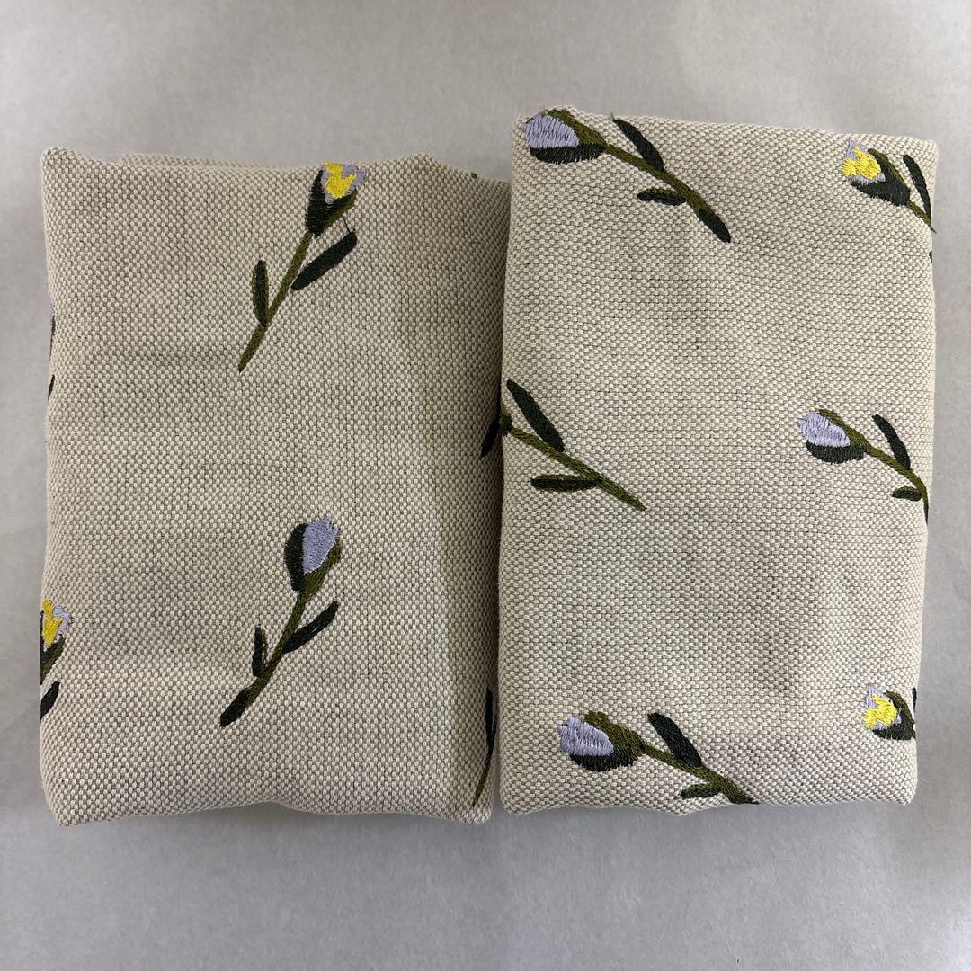クッションカバー 刺繍 花柄 フランフラン Francfranc 2点