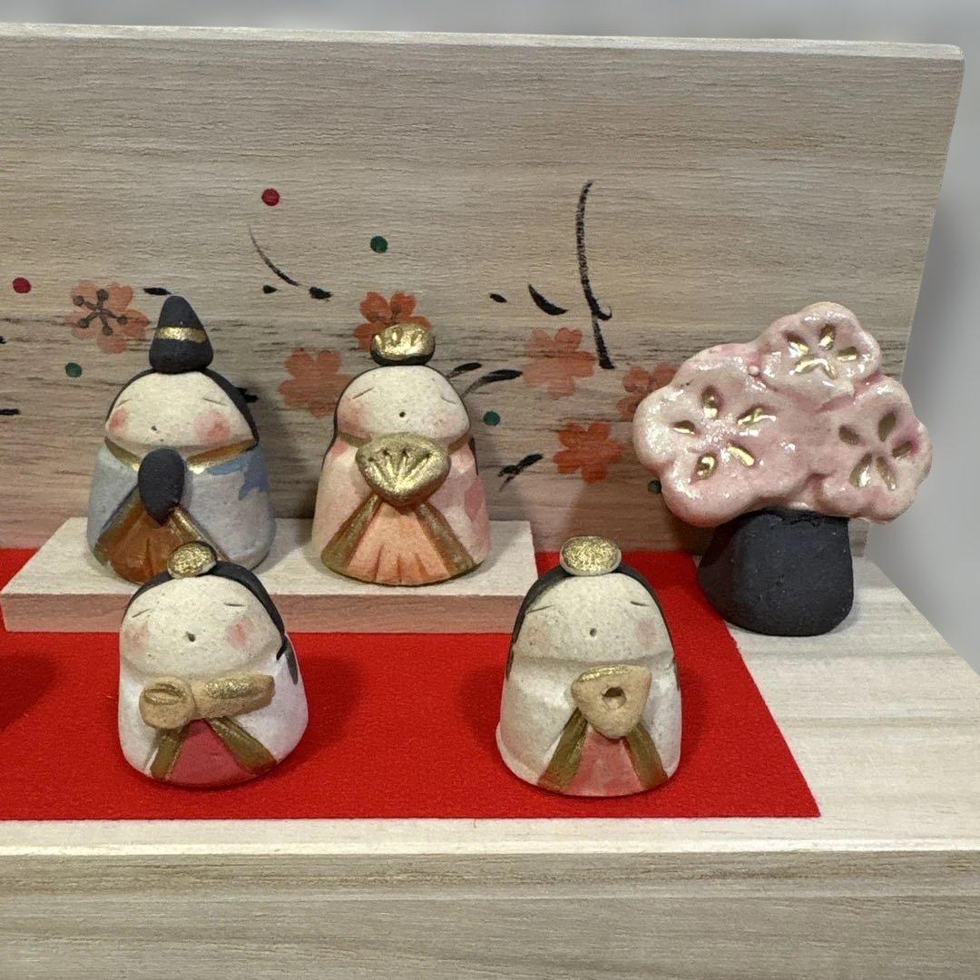 雛人形　花木箱　雛段飾り　陶器ひな人形　雛祭り　収納できる雛人形セット　瀬戸焼