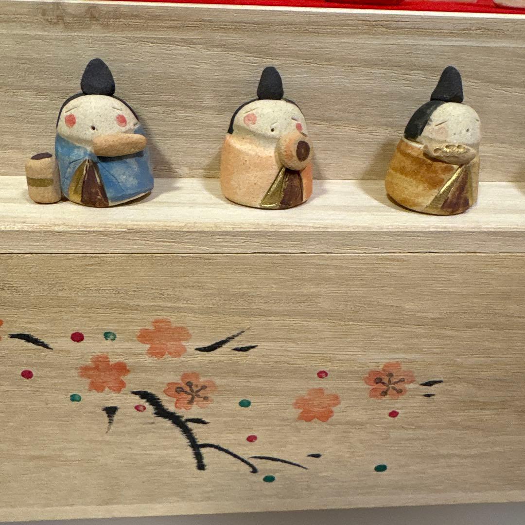 雛人形　花木箱　雛段飾り　陶器ひな人形　雛祭り　収納できる雛人形セット　瀬戸焼