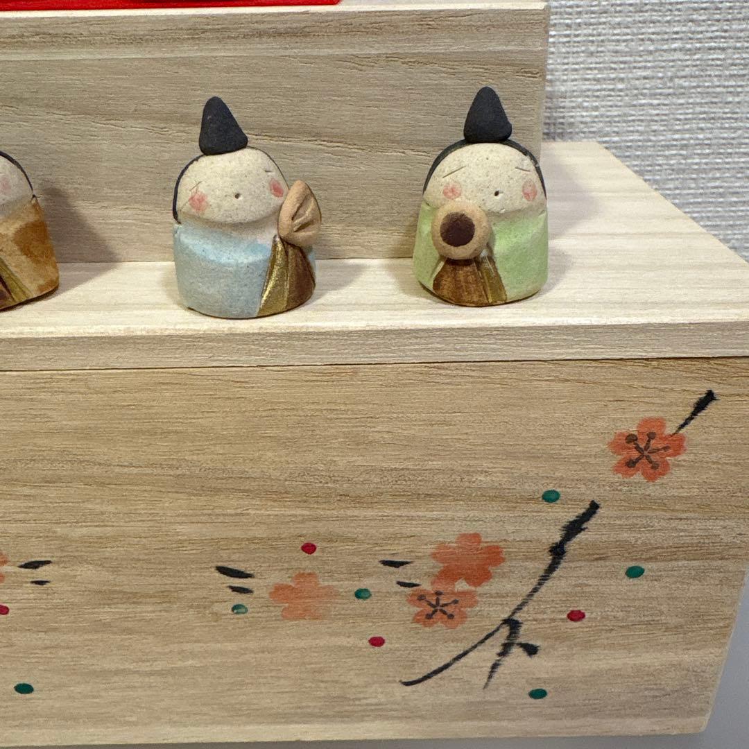 雛人形　花木箱　雛段飾り　陶器ひな人形　雛祭り　収納できる雛人形セット　瀬戸焼