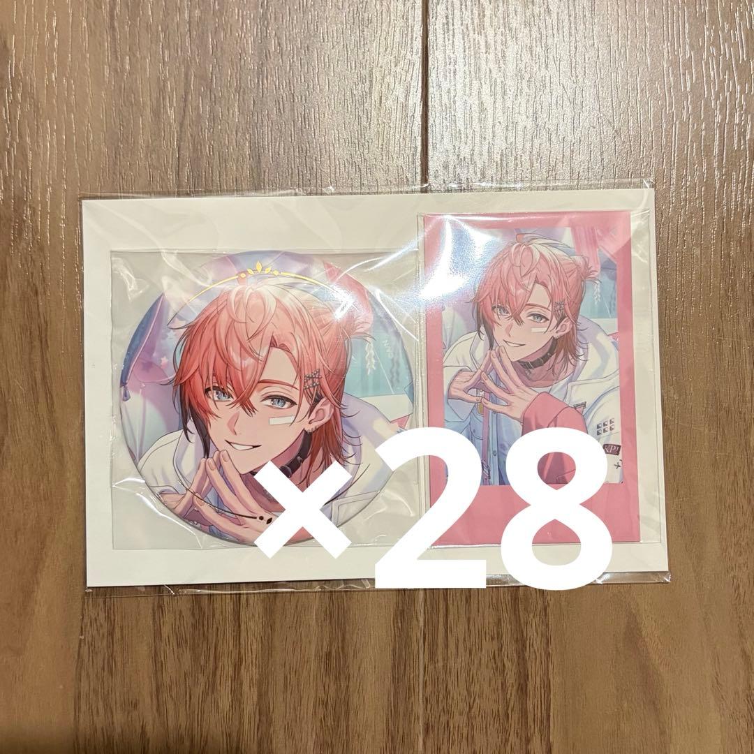 赤城ウェン 誕生日グッズ2025 箔押し缶バッジ＆チェキ風カード×28