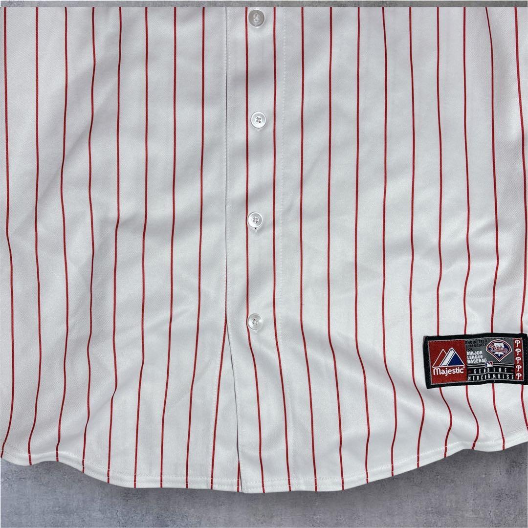 希少 フィリーズ ペンス 3 ユニフォーム Majestic 刺繍 L MLB