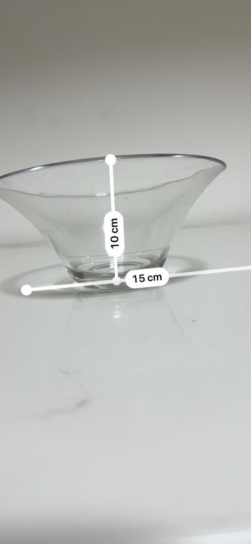 12個 セット 透明ガラス製デザートボウル