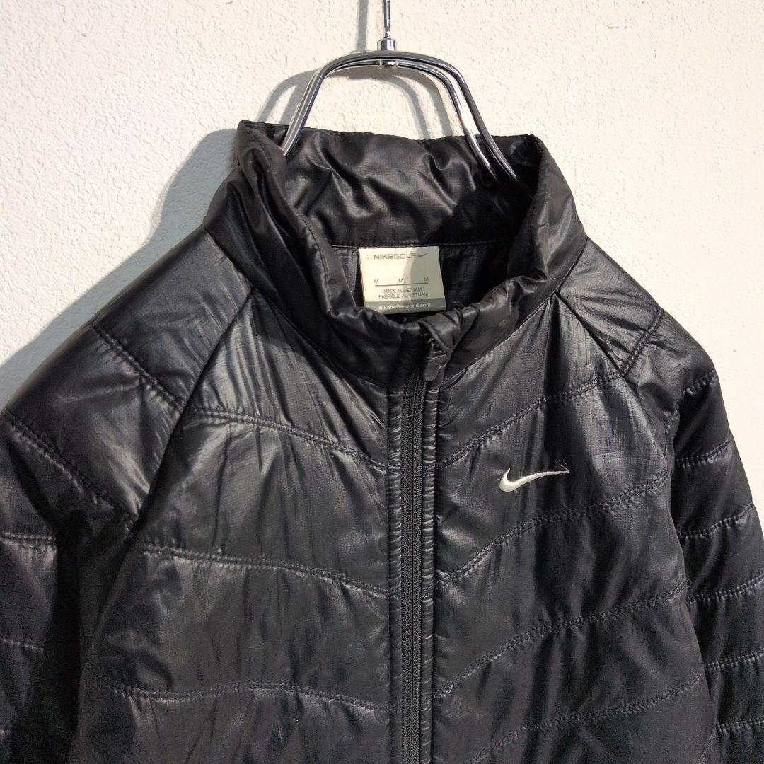 NIKE GOLF　中綿ジャケット　レディース M　黒　軽量　防寒　光沢