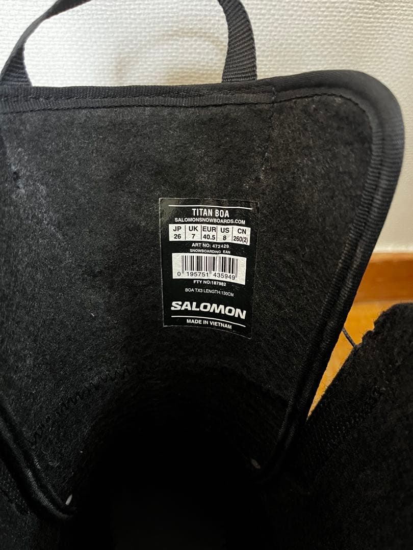 【格安】SALOMON TITAN 26cm スノーボードブーツ ○2日以内発送