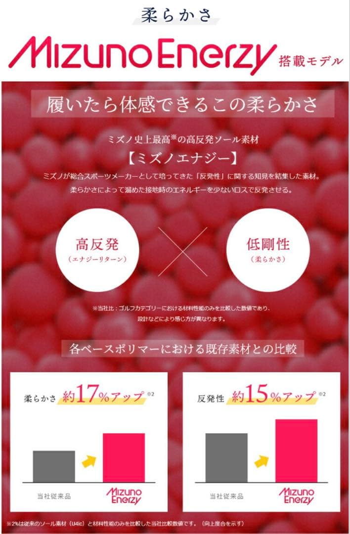 ミズノゴルフシューズ　ネクスライトエナジーボア　25.5㎝　4E