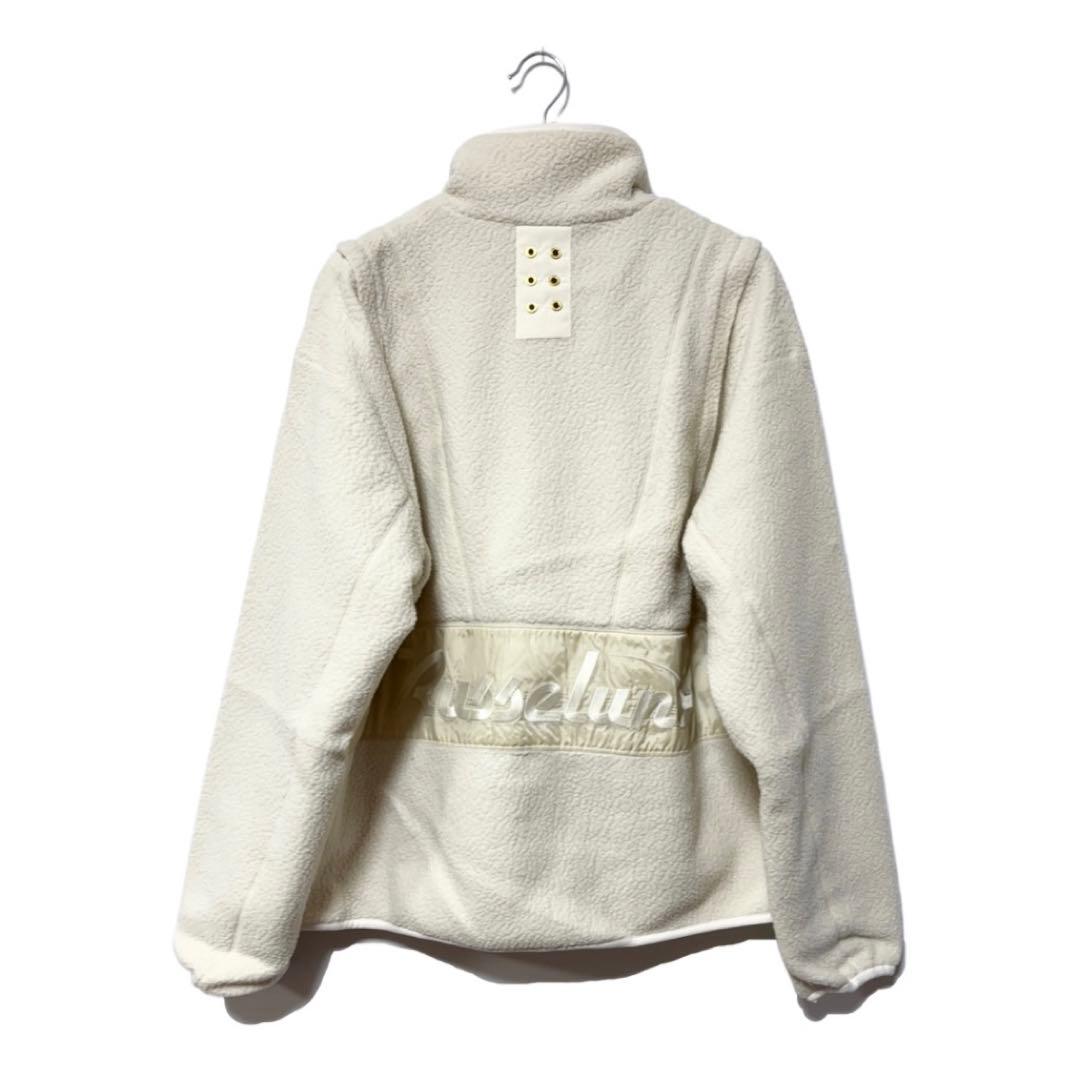 新品 ラッセルノ 2WAY ボアフリース ジャケット ホワイト L 5 ベスト