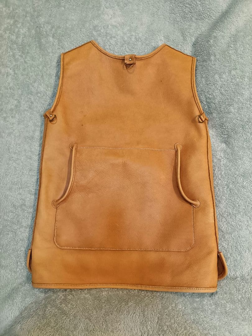 レザー フィッシングベスト ハンドメイド