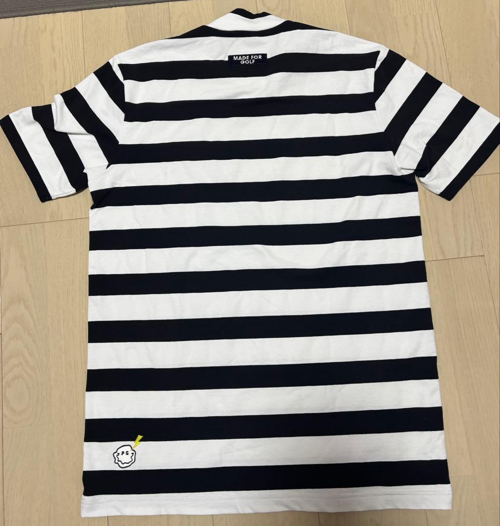 人気　PEARLY GATES パーリーゲイツ モックネック半袖Tシャツボーダー