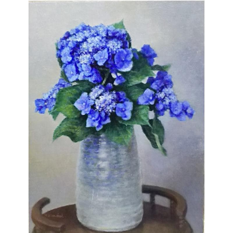 ★近藤 博史 ★「紫陽花 」油絵Ｆ6号 新品額！
