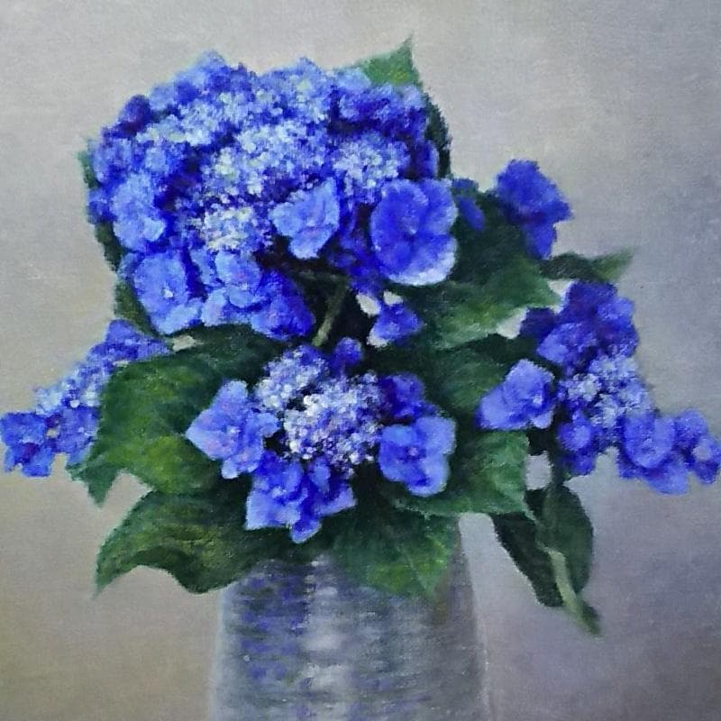 ★近藤 博史 ★「紫陽花 」油絵Ｆ6号 新品額！