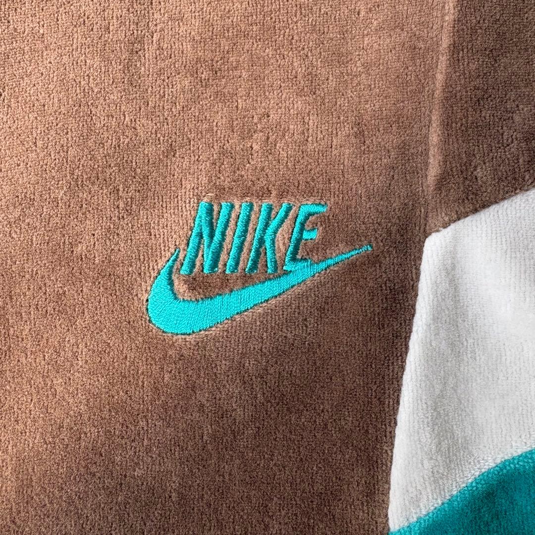 NIKE ナイキ ベロア セットアップ ブラウン 水色 S ジャージ