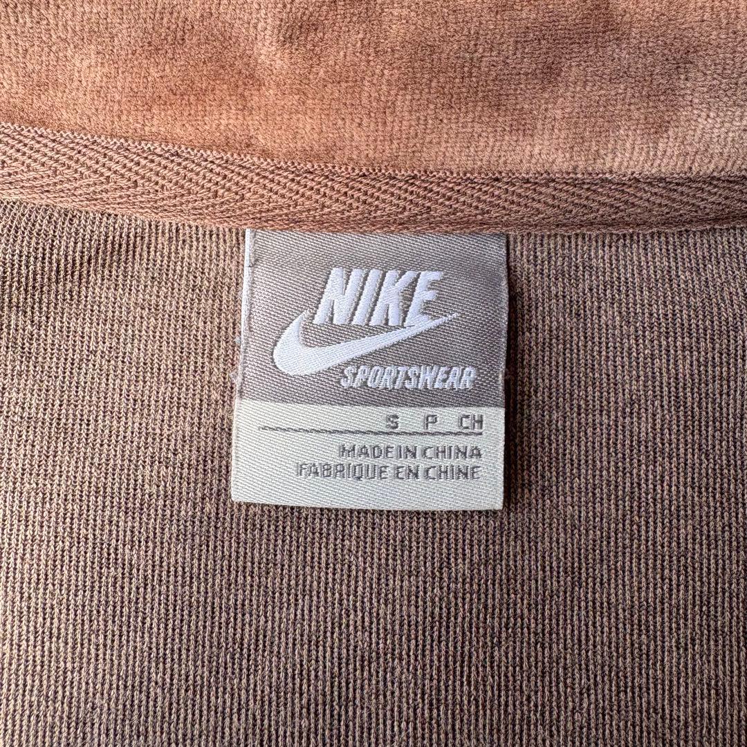 NIKE ナイキ ベロア セットアップ ブラウン 水色 S ジャージ