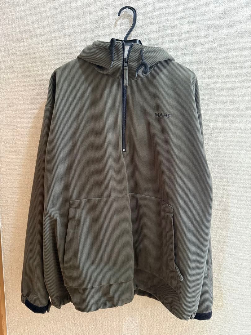 mahf コーデュロイ ハーフジッププルオーバージャケット XL
