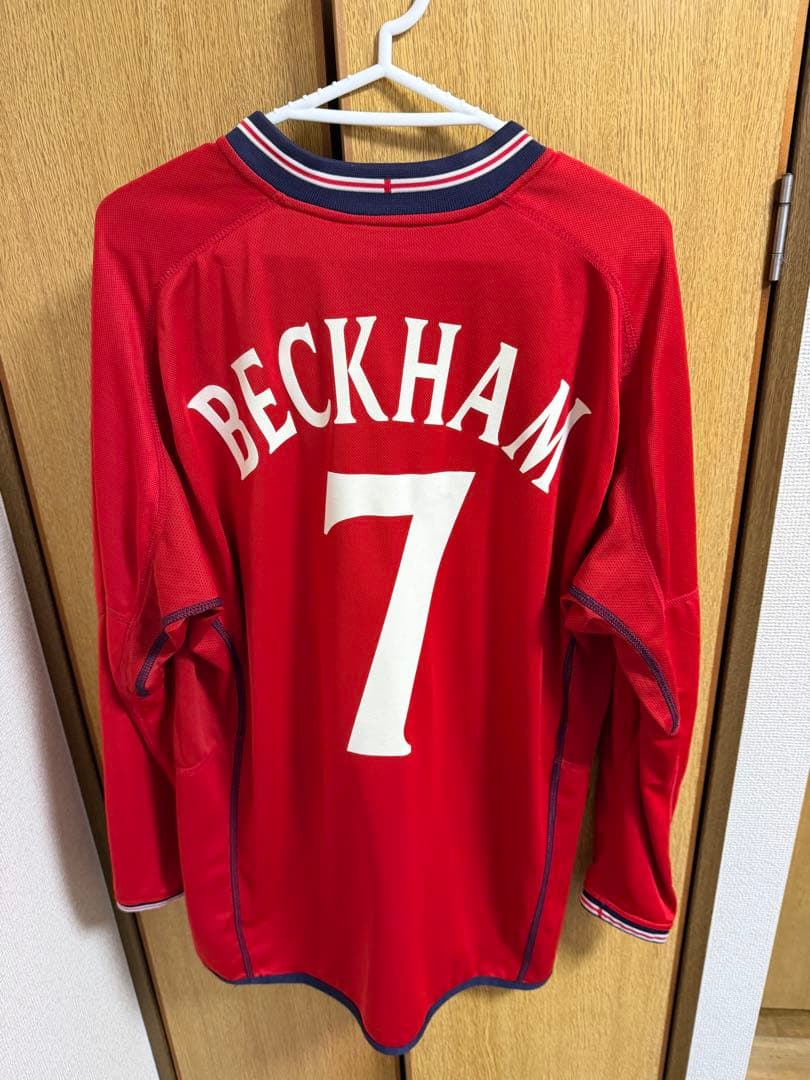 鑑定済み正規品 2002年W杯 ベッカム 長袖ユニフォーム