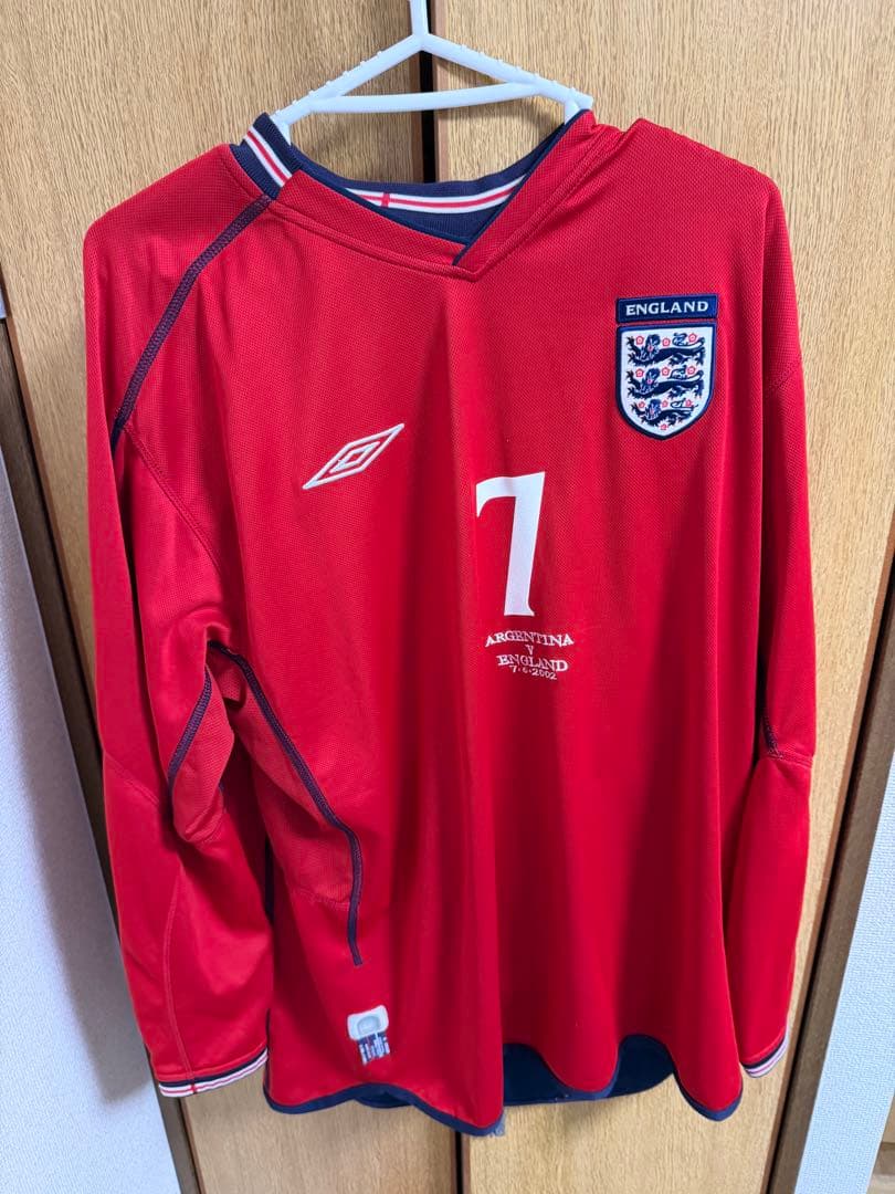 鑑定済み正規品 2002年W杯 ベッカム 長袖ユニフォーム