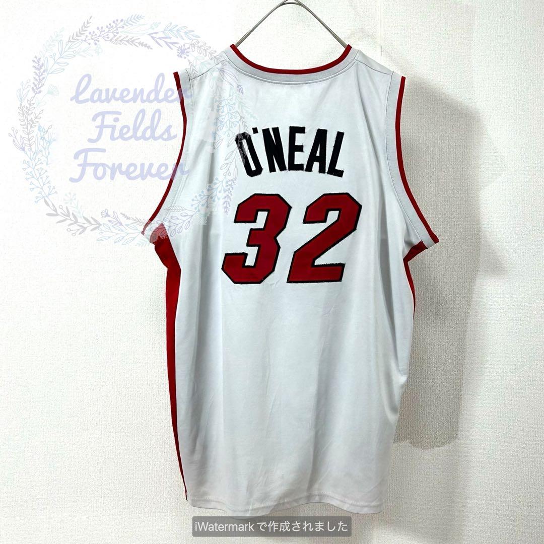 NBAヒートゲームシャツ肉厚M103シャック両面刺繍ワッペン4XLアメリカ古着