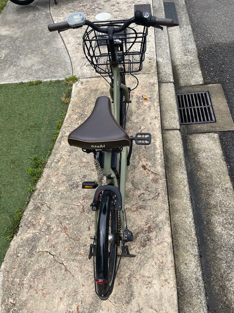 電動アシスト自転車 シティタイプ オリーブグリーン　アサヒ