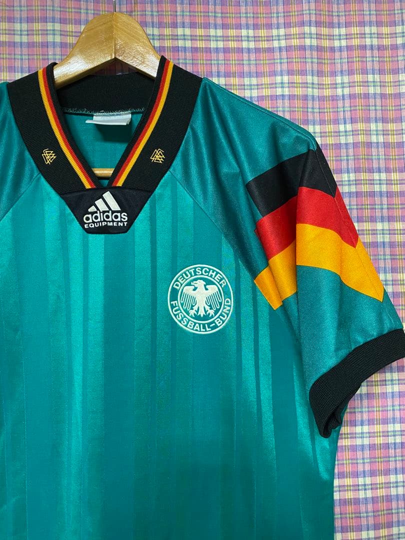 adidas◼️90sビンテージ◼️EQTドイツ連盟ユニホームシャツ◼️サッカー