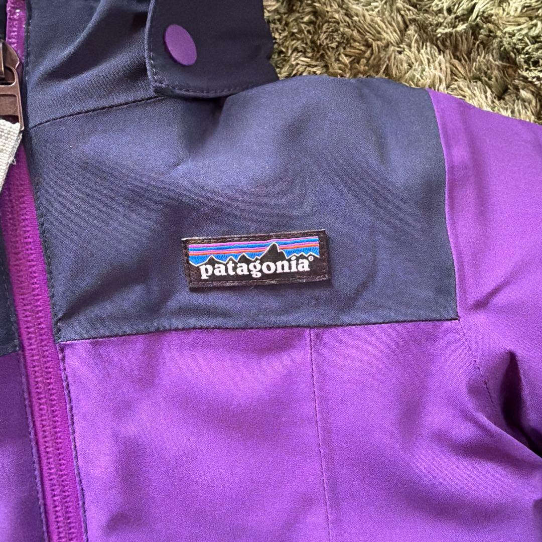 patagonia 子供用スキーウェア 紫色