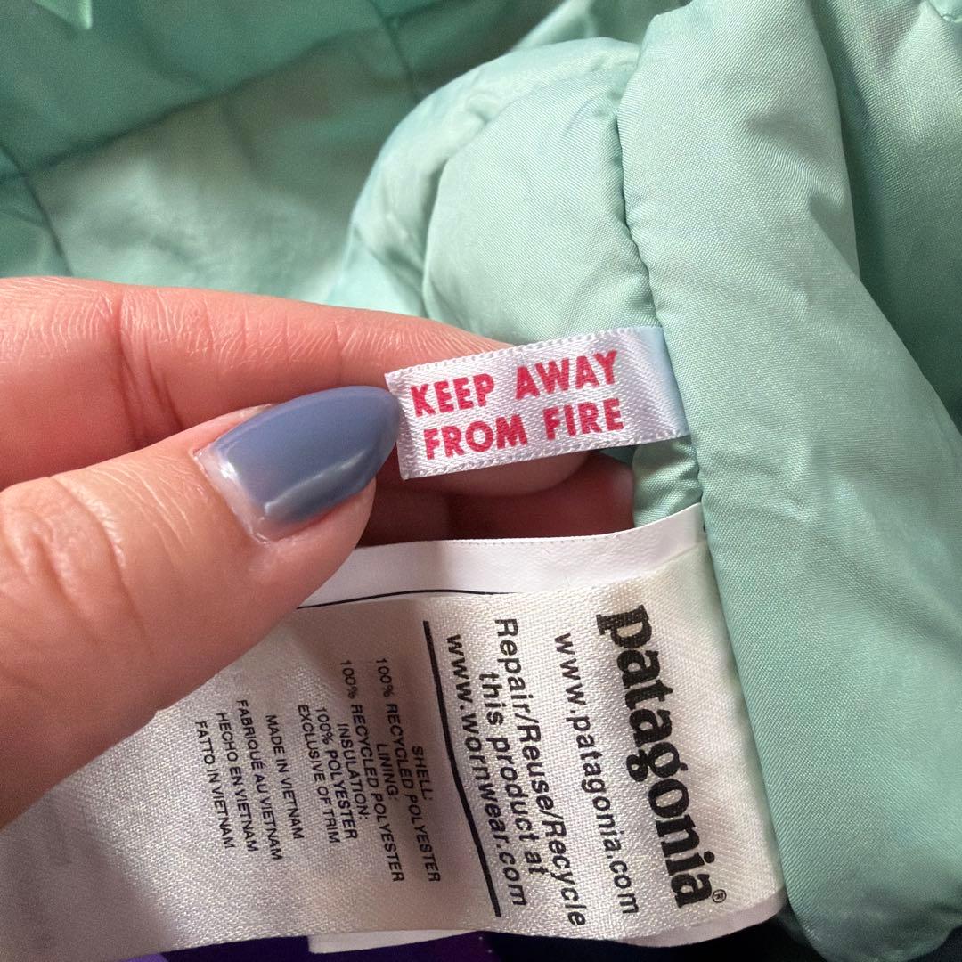 patagonia 子供用スキーウェア 紫色