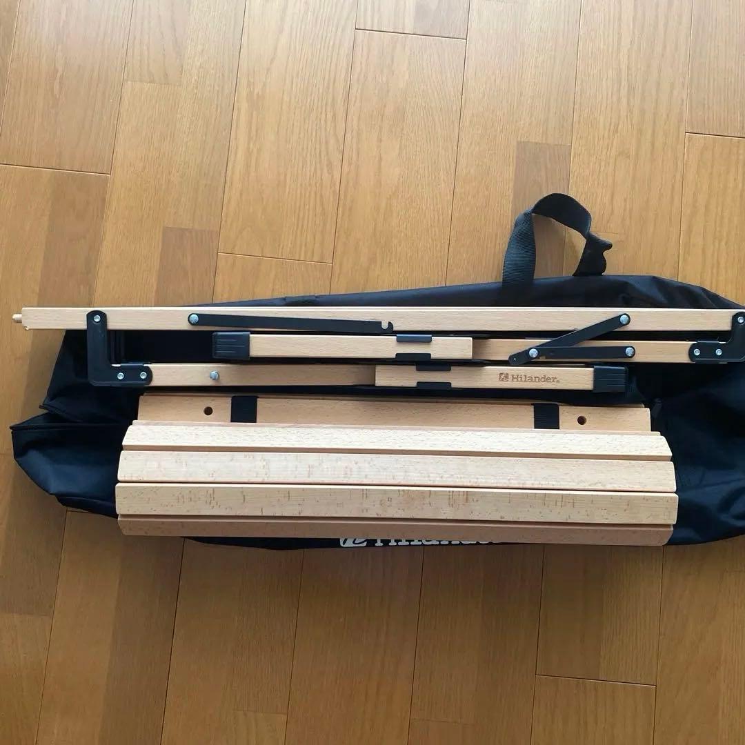 Hilander 折りたたみ木製テーブル