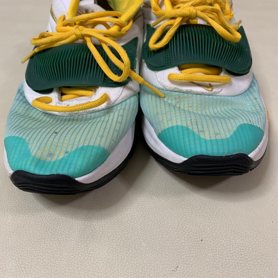 NIKE ナイキ バスケットボールシューズ ホワイト/グリーン/イエロー