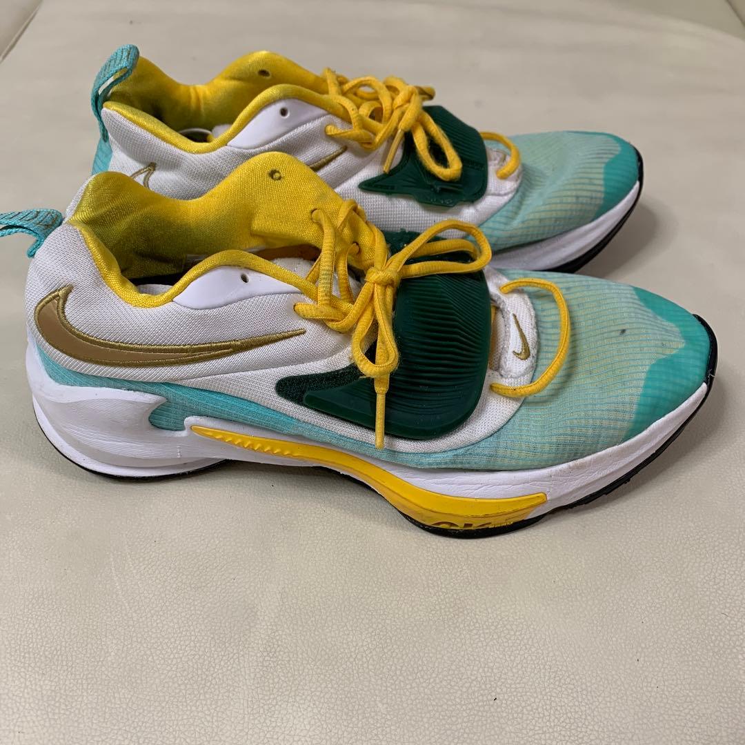 NIKE ナイキ バスケットボールシューズ ホワイト/グリーン/イエロー