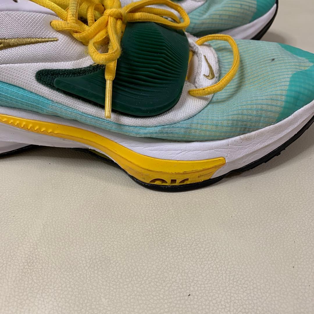 NIKE ナイキ バスケットボールシューズ ホワイト/グリーン/イエロー