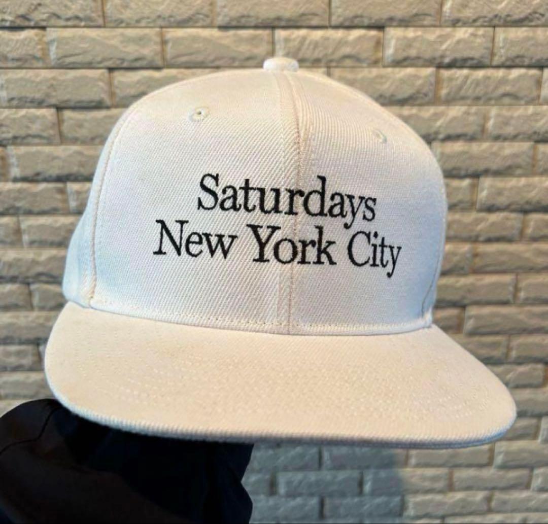 Saturdays NYC フラット　白　ホワイト　キャップ