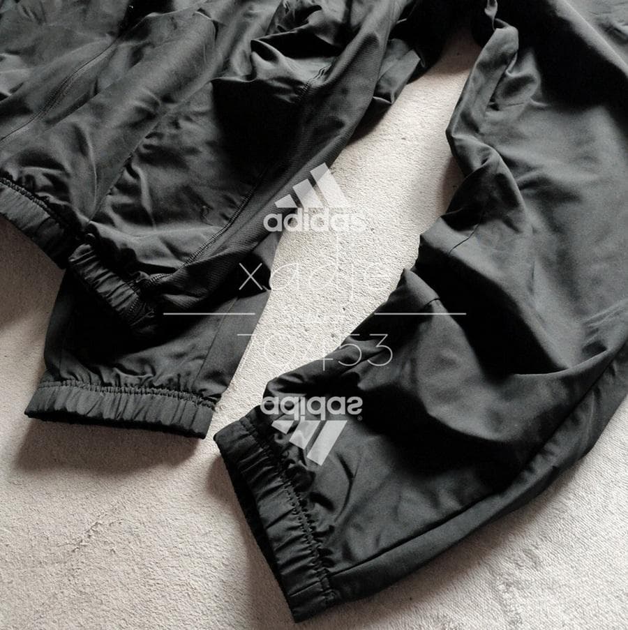 未使用品 adidas アディダス 上下セット ウーブン 黒 ブラック 2XL