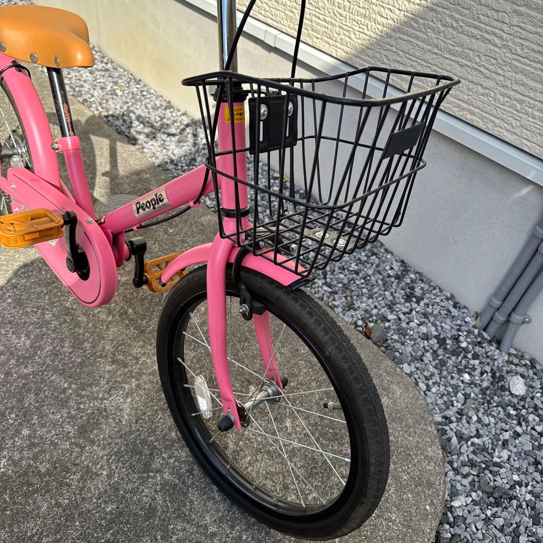 People 子ども用自転車18インチ ピンク　ヘルメット付き トイザらス